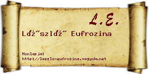 László Eufrozina névjegykártya